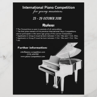 Klavierwettbewerb Flyer