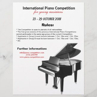 Klavierwettbewerb Flyer