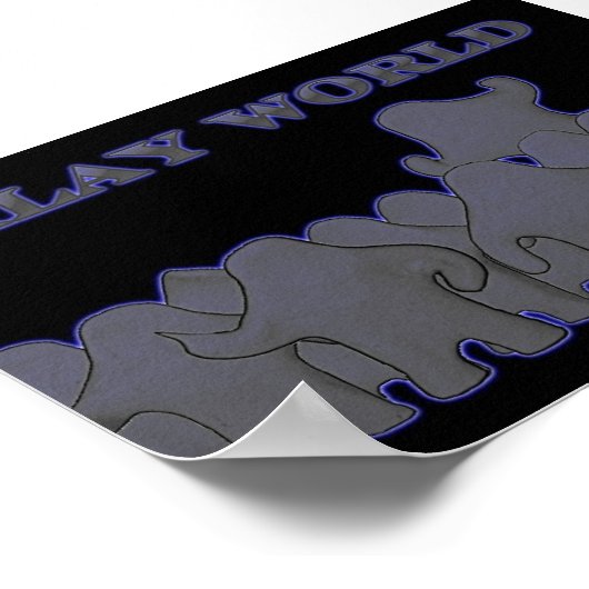 Klay World Poster Black Glow (Ecke)