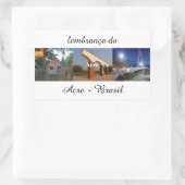 Klebe Erinnerung Ackers Brasiliens Rechteckiger Aufkleber (Tasche)