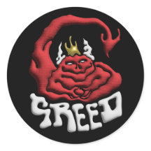 Klebe es an deinen Sünden-Geiz-Teufel