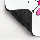 Klebe-Fee auf rosa-Mauspad Mousepad (Ecke)