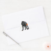 klebe Hund/Blume Dreieckiger Aufkleber (Umschlag)