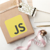 Klebe Javascript Quadratischer Aufkleber (Schenken)