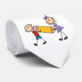 Klebe Kinder mit Bleistift Krawatte (Gerollt)