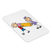 Klebe Kinder mit Bleistift Magnet (Rechte Seite)