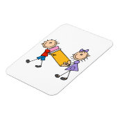 Klebe Kinder mit Bleistift Magnet (Linke Seite)