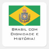 Klebe Monarchie Dignidade. Quadratischer Aufkleber (Vorderseite)