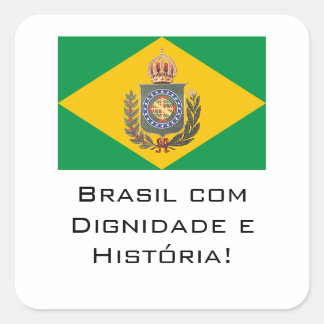 Klebe Monarchie Dignidade. Quadratischer Aufkleber