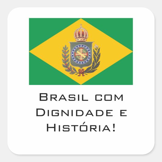 Klebe Monarchie Dignidade. Quadratischer Aufkleber (Vorderseite)