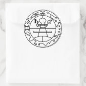 Klebe Stempel von Salomonen Goétia Runder Aufkleber (Tasche)