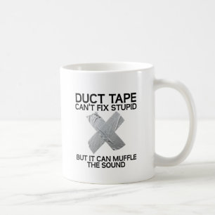 Klebeband-Dämpfer Dumm Lustiger Becher Kaffeetasse