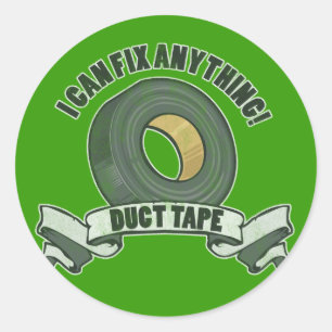 Klebeband, ich kann alles reparieren runder aufkleber