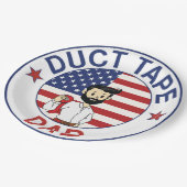 Klebeband-Papa - Papier Pappteller (Schrägansicht)