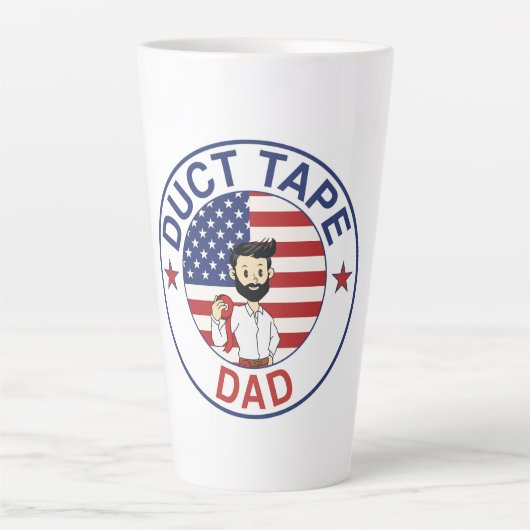 Klebeband-Vater - Latte-Tasse Milchtasse (Vorderseite)