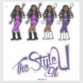 Klebebänder Tänzerkleber Lila/weiß Aufkleber (Blatt)