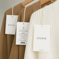 Klebeetikett für Kleidung mit Preis, Größe, Stil &