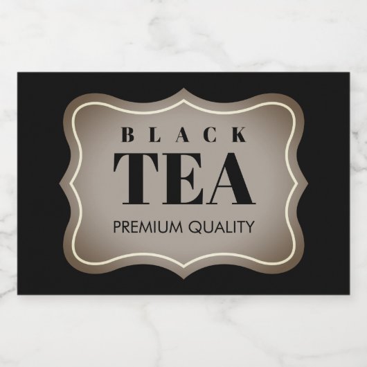 Klebeetikett für schwarzen Tee oder Kaffeebohnen Lebensmitteletikett (Einzelnes Label)