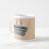 Klebefilm Mund Kaffeetasse (Vorderseite Links)