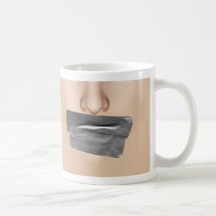Klebefilm Mund Kaffeetasse