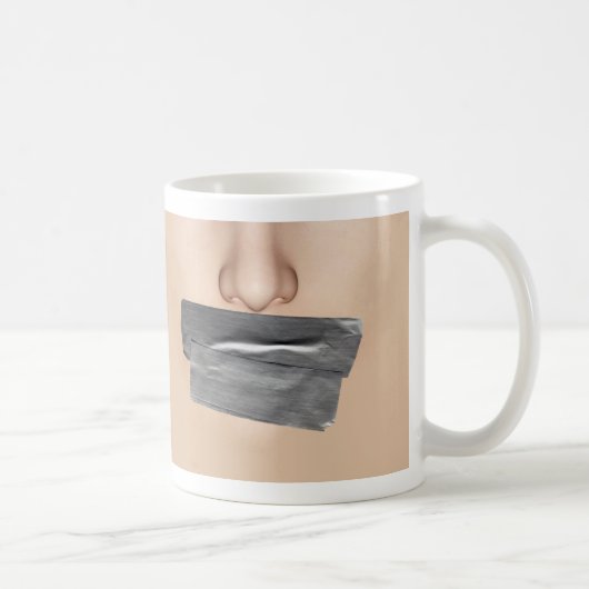 Klebefilm Mund Kaffeetasse (Rechts)