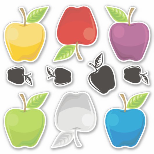 Klebekleber für das Set von Apple Aufkleber (Vorderseite)