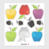 Klebekleber für das Set von Apple Aufkleber (Blatt)