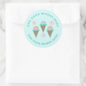 Klebekleber für Eiscreme Runder Aufkleber (Tasche)