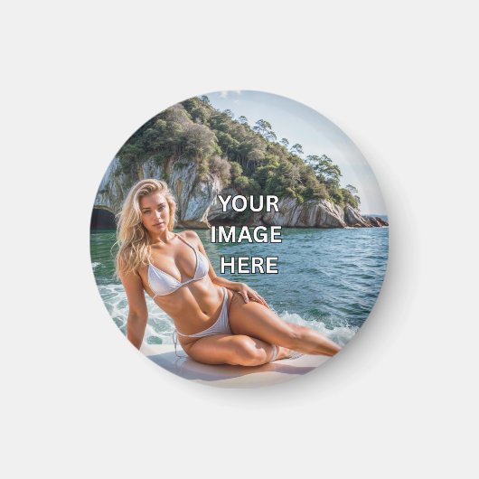 KLEBEN! 🧲 Individuelle Magnete – Bild oder Text h Magnet (Vorne)