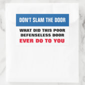 Kleben Sie den rechteckigen Aufkleber der Tür nich (Tasche)