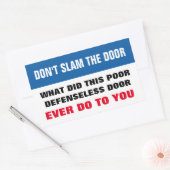 Kleben Sie den rechteckigen Aufkleber der Tür nich (Umschlag)