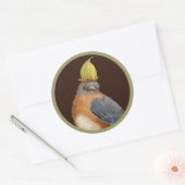 Kleben Sie die Bluebird-Aufkleber. Runder Aufkleber (Umschlag)
