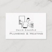 Kleben und Heizen mit Illustration Business Card Visitenkarte (Vorderseite)