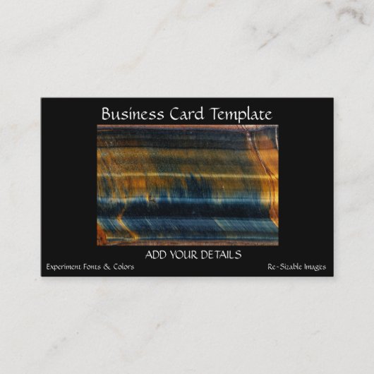 Kleben von Edelsteinen Tiger Auge Visitenkarte (Vorderseite)