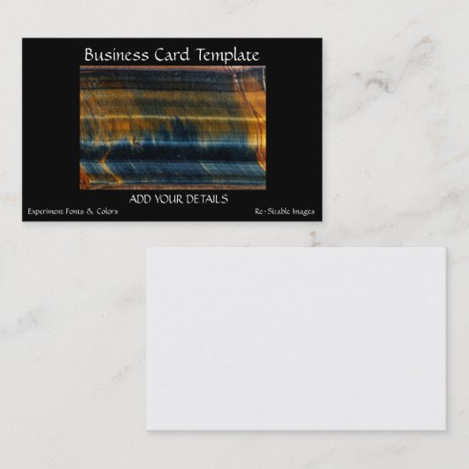 Kleben von Edelsteinen Tiger Auge Visitenkarte (Vorne/Hinten)