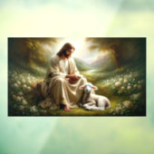 Kleben von Jesus und Lamm Fensteraufkleber (Blatt 3)