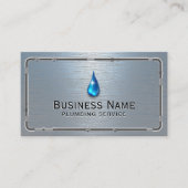 Kleben von staubigen, blau gebürsteten Metallrohre Visitenkarte (Vorderseite)