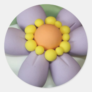 Klebende Handlung Blume des Zuckers Runder Aufkleber