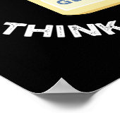 Kleber denken Sie, Sie sind lustige Kleber Pun Dar Poster (Ecke)