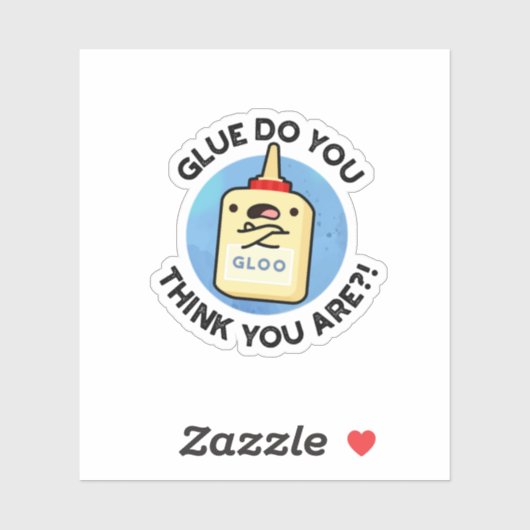 Kleber, denken Sie, Sie sind lustige Kleber-Puppe Aufkleber (Blatt)