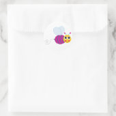 Kleber für Hummeln Runder Aufkleber (Tasche)