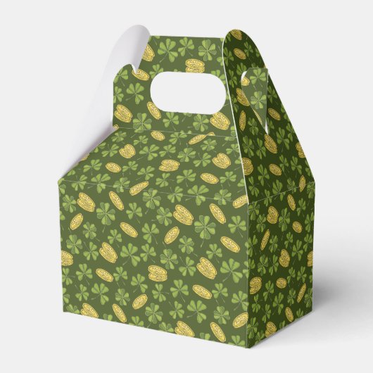 Kleber-Leaf- und Gold-Münzmuster Geschenkschachtel (Vorderseite)