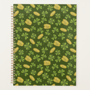Kleber-Leaf- und Gold-Münzmuster Planer