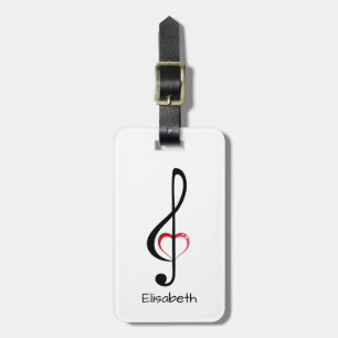 Kleber mit glänzend rosa Herz Gepäckanhänger