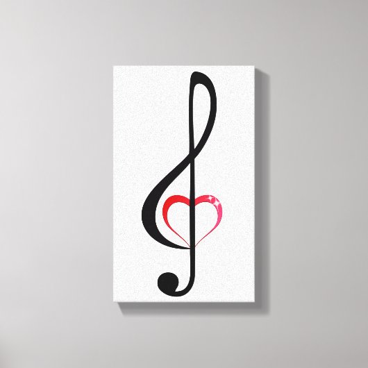 Kleber mit glänzend rosa Herz Leinwanddruck (Vorderseite)