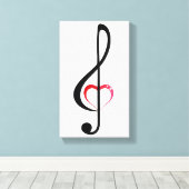 Kleber mit glänzend rosa Herz Leinwanddruck (Insitu (Holzboden))