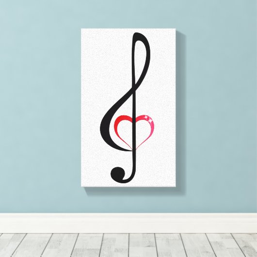 Kleber mit glänzend rosa Herz Leinwanddruck (Insitu (Holzboden))