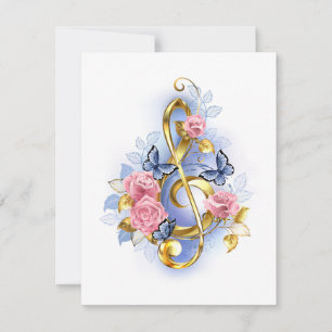 Kleber mit rosa Rosen Ankündigung