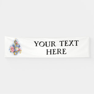 Kleber mit rosa Rosen Banner