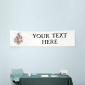 Kleber mit rosa Rosen Banner (Messeveranstaltung)